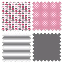 Bacati - Elephants Pink/Fuschia/Gray 3 Pc Crib Bedding Set -Graco Sales GUEST 695ced61 a5cd 456d a6cb 127e534f169d 1
