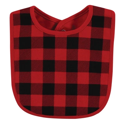 Hudson Baby Infant Boy Cotton Bib And Sock Set, Baby Bear Plaid 5 Hudson Baby Infant Boy Cotton Bib And Sock Set, Baby Bear Plaid - Image 3