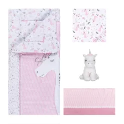Sammy & Lou Unicorn Floral Crib Bedding Set - 4pc