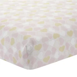Lambs & Ivy Baby Love Pink/Gold Girl Heart 4 Piece Crib Bedding Set -Graco Sales GUEST 6aee6f22 02c4 488c a539 0608a0b3fbf7