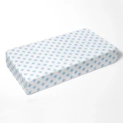 Bacati - Morocan Tiles Blue/Gray Muslin 100 Percent Cotton Universal Baby US Standard Crib Or Toddler Bed Fitted Sheet