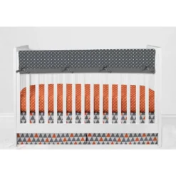 Bacati - Playful Fox Orange Gray 6 Pc Crib Bedding Set With Long Rail Guard Cover -Graco Sales GUEST 6cfaf86d 8650 4e93 bb79 4e786b56e866