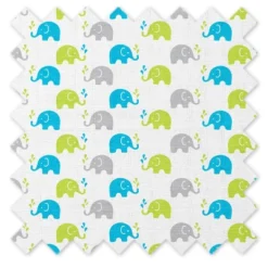 Bacati - Elephants Aqua/Lime/Gray Muslin 100 Percent Cotton Universal Baby US Standard Crib Or Toddler Bed Fitted Sheet -Graco Sales GUEST 6dda2438 a71f 4b8e bcd7 29a8674c7e1c