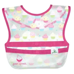 Green Sprouts Snap & Go Wipe-Off Bibs Cupcakes 9-18 Months Pink - 3pk -Graco Sales GUEST 6e023c42 4932 4bd7 912a 76445d4ea055