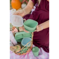 Re-Play Silicone Suction Bowl With Lid - Sage -Graco Sales GUEST 72d5bb45 f167 4e81 9bc8 9862627de024