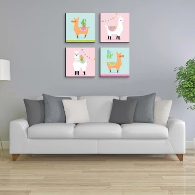 Big Dot Of Happiness Whole Llama Fun - Kids Room, Nursery Decor And Home Decor - 11 X 11 Inches Nursery Wall Art - Set Of 4 Prints For Baby's Room 5 Big Dot Of Happiness Whole Llama Fun - Kids Room, Nursery Decor And Home Decor - 11 X 11 Inches Nursery Wall Art - Set Of 4 Prints For Baby's Room - Image 3