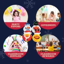 Fun Express Vinyl Holiday Rubber Duckies Party Favors, Children's Birthday Bash, Holiday Celebrations, 12pcs -Graco Sales GUEST 74360869 4241 4113 a061 763a96512207