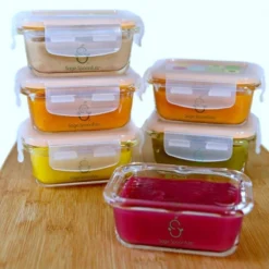Sage Spoonfuls 6pk Durable Leakproof Glass Baby Food Storage Containers - Clear - 4oz -Graco Sales GUEST 760aba40 b3ce 4c7a abae c4125cf17f94