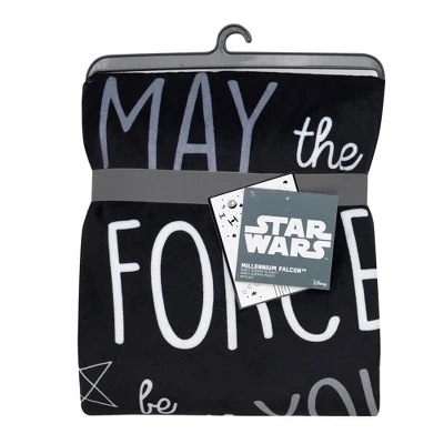 Lambs & Ivy Star Wars Millennium Falcon Baby Blanket - White 6 Lambs & Ivy Star Wars Millennium Falcon Baby Blanket - White - Image 4