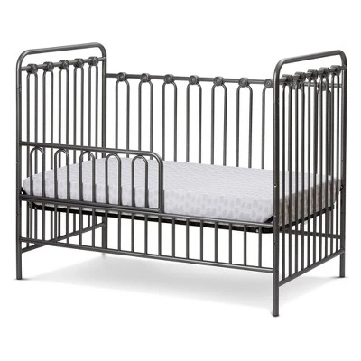 L.A. Baby Napa 3-in-1 Convertible Full Sized Metal Crib - Pebble Gray 5 L.A. Baby Napa 3-in-1 Convertible Full Sized Metal Crib - Pebble Gray - Image 3