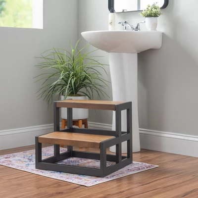 Barberry Wood And Metal Bed Steps - Powell 10 Barberry Wood And Metal Bed Steps - Powell - Image 8