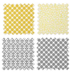 Bacati - Ikat Yellow/Gray Dots/Giraffe Swaddling Muslin Blankets Set Of 4 -Graco Sales GUEST 7a3da84e 33ad 4c89 8381 291195edd2a8