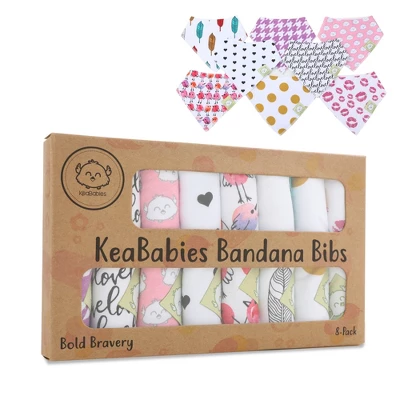 8pk Organic Baby Bandana Bibs, Baby Drool Bibs For Baby Boy, Girl, Baby Bibs For Infant, Newborn 6 8pk Organic Baby Bandana Bibs, Baby Drool Bibs For Baby Boy, Girl, Baby Bibs For Infant, Newborn - Image 4