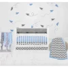 Bacati - Ikat Dots Zebra Blue Grey Muslin Boys 8 Pc Crib Set With Crib Rail Guard -Graco Sales GUEST 7d16d3aa d778 41c4 b248 b5152ec3e2da