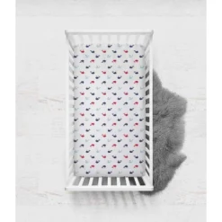 Bacati - Little Sailor Whales Boys Muslin 100 Percent Cotton Universal Baby US Standard Crib Or Toddler Bed Fitted Sheet -Graco Sales GUEST 7ec52228 a93f 437a 8ad0 89e880ab67a3