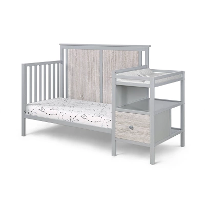 Suite Bebe Connelly 4-in-1 Convertible Crib And Changer Combo - Gray/Rockport Gray 7 Suite Bebe Connelly 4-in-1 Convertible Crib And Changer Combo - Gray/Rockport Gray - Image 5