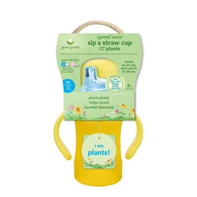Green Sprouts Ware Sip & Straw Cup - Yellow - 6oz 4 Green Sprouts Ware Sip & Straw Cup - Yellow - 6oz - Image 2