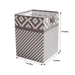 Bacati - Diamond Gray/White Collapsible Laundry Hamper 11 Bacati - Diamond Gray/White Collapsible Laundry Hamper -Graco Sales GUEST 83f28440 6e3d 450e 91bc c3592ad9e09d
