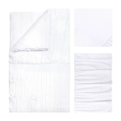Trend Lab Simply White Crib Bedding Set - 3pc 3 Trend Lab Simply White Crib Bedding Set - 3pc