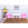 3pc Modern Kids' Table And Chair Set With Beech Legs Pink - Gift Mark -Graco Sales GUEST 85209b2b 7500 4e67 987f cecf58ba485e