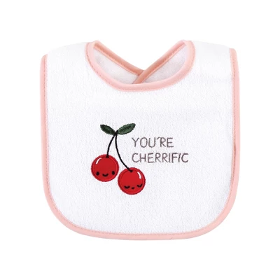 Hudson Baby Infant Girl Cotton Terry Drooler Bibs With Fiber Filling, Fruits, One Size 10 Hudson Baby Infant Girl Cotton Terry Drooler Bibs With Fiber Filling, Fruits, One Size - Image 8