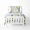 Bacati - Little Dino Boys Teal/Yellow Muslin 5 Pc Toddler Bedding Set With Dec Pillow -Graco Sales GUEST 879b1eec dceb 43de 9fd1 f705495a995a