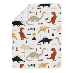 5pc Toddler Mod Dino Bedding Set Black/Orange - Sweet Jojo Designs