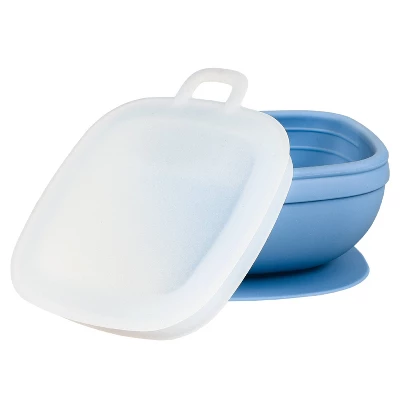 Re-Play Silicone Suction Bowl With Lid - Denim 3 Re-Play Silicone Suction Bowl With Lid - Denim