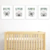 Big Dot Of Happiness Koala Cutie - Unframed Bear Nursery Wall Art And Kids Room Decor Linen Paper Wall Art - Set Of 4 - Artisms - 8 X 10 Inches