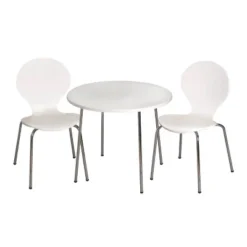 3pc Kids' Table And Chair Set With Chrome Legs - Gift Mark -Graco Sales GUEST 89cbc400 7f99 419f bbaf f9fd935fd0ab