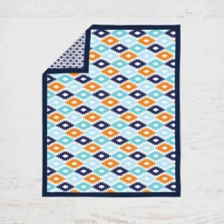 Bacati - Aztec Print Liam Aqua Orange Navy 4 Pc Crib Bedding Set With Diaper Caddy 11 Bacati - Aztec Print Liam Aqua Orange Navy 4 Pc Crib Bedding Set With Diaper Caddy -Graco Sales GUEST 9045537c 8162 422f 9917 092cf19158e9