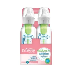 Dr. Brown's Dr. Brown's Options+ Anti-Colic Bottle - Pink And Clear - 8oz/4pk -Graco Sales GUEST 90745f8e 8e31 4304 86ee 252eb11f17d3