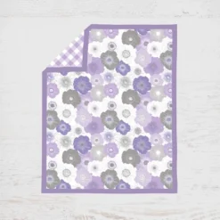 Bacati - Watercolor Floral Purple Gray 4 Pc Crib Bedding Set With Diaper Caddy 10 Bacati - Watercolor Floral Purple Gray 4 Pc Crib Bedding Set With Diaper Caddy -Graco Sales GUEST 90e35648 b6d9 4908 92a5 5d12416dc88c