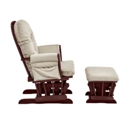 Suite Bebe Mason Glider And Ottoman - Espresso Wood And Beige Fabric -Graco Sales GUEST 92034619 146a 409c 8317 aa16d5ada981