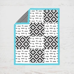 Bacati - Love Black Turquoise 4 Pc Crib Bedding Set With Diaper Caddy -Graco Sales GUEST 93d6f56c 7250 4ae5 82ca 2cf996f151cf