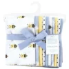 Hudson Baby Infant Girl Cotton Flannel Burp Cloths, Daisy Bee, One Size -Graco Sales GUEST 942a275c 623b 462f 8b57 9200a03e343a
