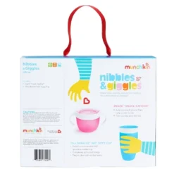 Munchkin Nibbles & Giggles Toddler Miracle Cup And Snack Catcher Feeding Gift Set - Pink - 10oz -Graco Sales GUEST 9458c225 2f78 4009 b8ac 87cbb7b20867