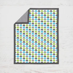 Bacati - Elephants Aqua/Lime/Gray 6 Pc Crib Bedding Set With Long Rail Guard Cover -Graco Sales GUEST 94bd24cc 731e 4a9d 9c56 851b6260c99d