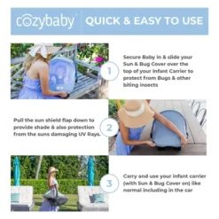 CozyBaby Lightweight Spring Or Summer Cozy Mesh Sun And Bug Infant Car Seat Carrier Cover With Elasticized Edge -Graco Sales GUEST 955a89dc 9aba 42f3 be19 d8e9270b1055