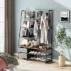 Tangkula 6-in-1 Freestanding Hall Tree Coat Rack W/ Bench & Fabric Dressers Rustic Brown -Graco Sales GUEST 96fd8603 01f3 45b5 90d4 59ea70b4b875
