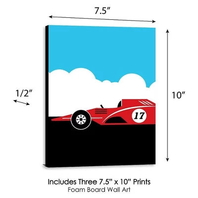 Big Dot Of Happiness Let's Go Racing - Racecar - Nursery Wall Art, Race Car Kids Room Decor & Game Room Home Decor - 7.5 X 10 Inches - Set Of 3 Prints 5 Big Dot Of Happiness Let's Go Racing - Racecar - Nursery Wall Art, Race Car Kids Room Decor & Game Room Home Decor - 7.5 X 10 Inches - Set Of 3 Prints - Image 3