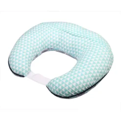 Bacati - 3 Pc Liam Aztec Aqua/Navy Large Triangles Muslin Hugster Feeding & Infant Support Nursing Pillow With 2 Removable Zippered Covers -Graco Sales GUEST 976cb55f 9b3f 4804 a60e 6dcfcafe2acf