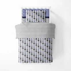 Bacati - Elephants Blue Navy Gray 3 Pc Toddler Bed Sheet Set -Graco Sales GUEST 996f3707 bb9d 4f36 8c72 07af8887ebc1