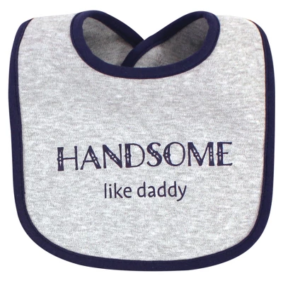 Hudson Baby Infant Boy Cotton Bibs 10pk, Handsome Like Daddy, One Size 10 Hudson Baby Infant Boy Cotton Bibs 10pk, Handsome Like Daddy, One Size - Image 8