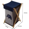 Bacati - Elephants Blue/Gray Laundry Hamper With Wooden Frame -Graco Sales GUEST 9c4e6475 ab44 4bf2 92af f808382e68a3