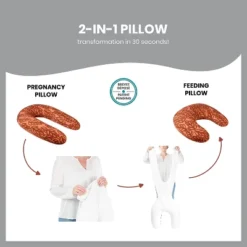 Babymoov B.Love 2-in-1 Pillow - The Original Organic Pregnancy Pillow & Nursing Cushion (Oeko-TEX Certified), Orange -Graco Sales GUEST 9dc61442 62b0 479d 83a6 710fc01a175e