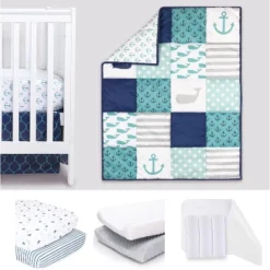 The Peanutshell Nautical Blue Crib Bedding Set, 5pc To 11 Pc -Graco Sales GUEST 9f39bf47 c860 430a b407 9164aa6624ee