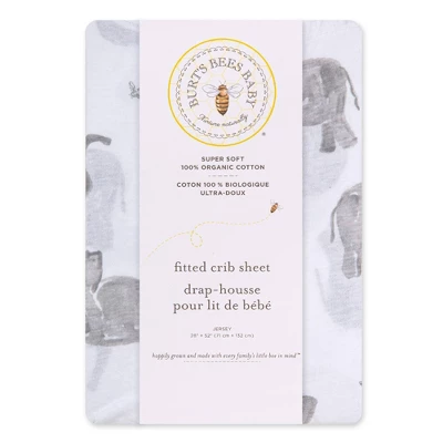 Burt's Bees Baby Burt's Bees Baby® Organic Jersey Fitted Crib Sheet - Wandering Elephants 3 Burt's Bees Baby Burt's Bees Baby® Organic Jersey Fitted Crib Sheet - Wandering Elephants