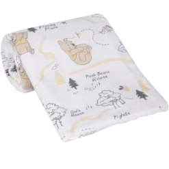 Lambs & Ivy Disney Baby Pooh And The Hundred Acre Woods White Baby Blanket -Graco Sales GUEST 9fcdd566 8bc6 4d57 b995 fb3092392270