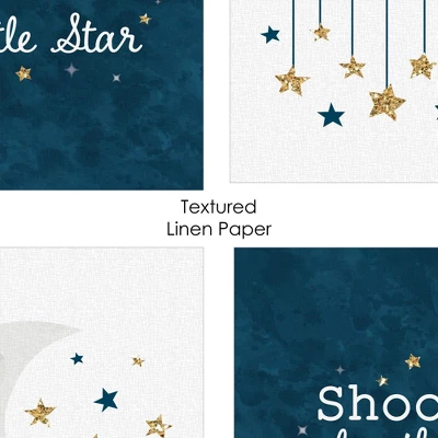 Big Dot Of Happiness Twinkle Twinkle Little Star - Unframed Moon & Cloud Nursery And Kids Room Linen Paper Wall Art - Set Of 4 Artisms - 8 X 10 Inches 7 Big Dot Of Happiness Twinkle Twinkle Little Star - Unframed Moon & Cloud Nursery And Kids Room Linen Paper Wall Art - Set Of 4 Artisms - 8 X 10 Inches - Image 5